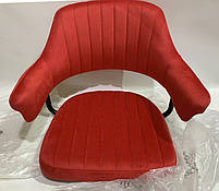 Крісло Jeff 4BK-Base велюр червоний В-1016 чорна квадратна опора, з регулюванням висоти, фото 4