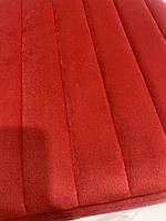 Крісло Jeff CH-Office з підлокітниками, велюр червоний В-1016 на хромованій хрестовині з колесами, фото 9