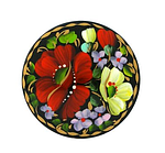 Брошка у Петриківському стилі, малюнок 011 Сапфір