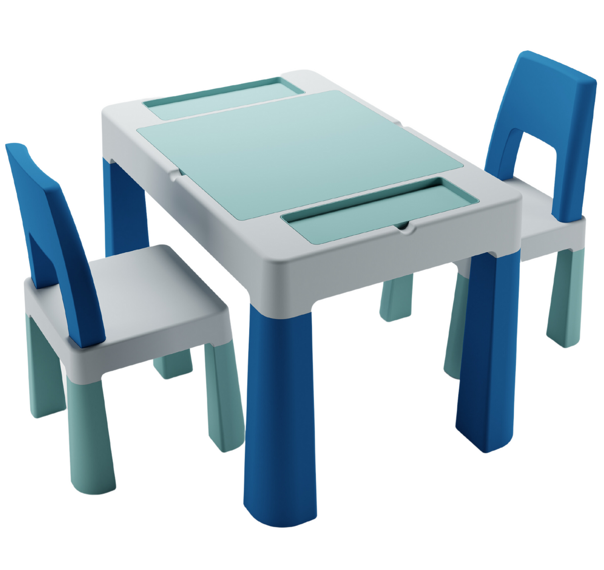 Комплект дитячих меблів (стіл, 2 стільця) Tega Baby Teggi Multifun Turquoise-Navy (TI-011-173)