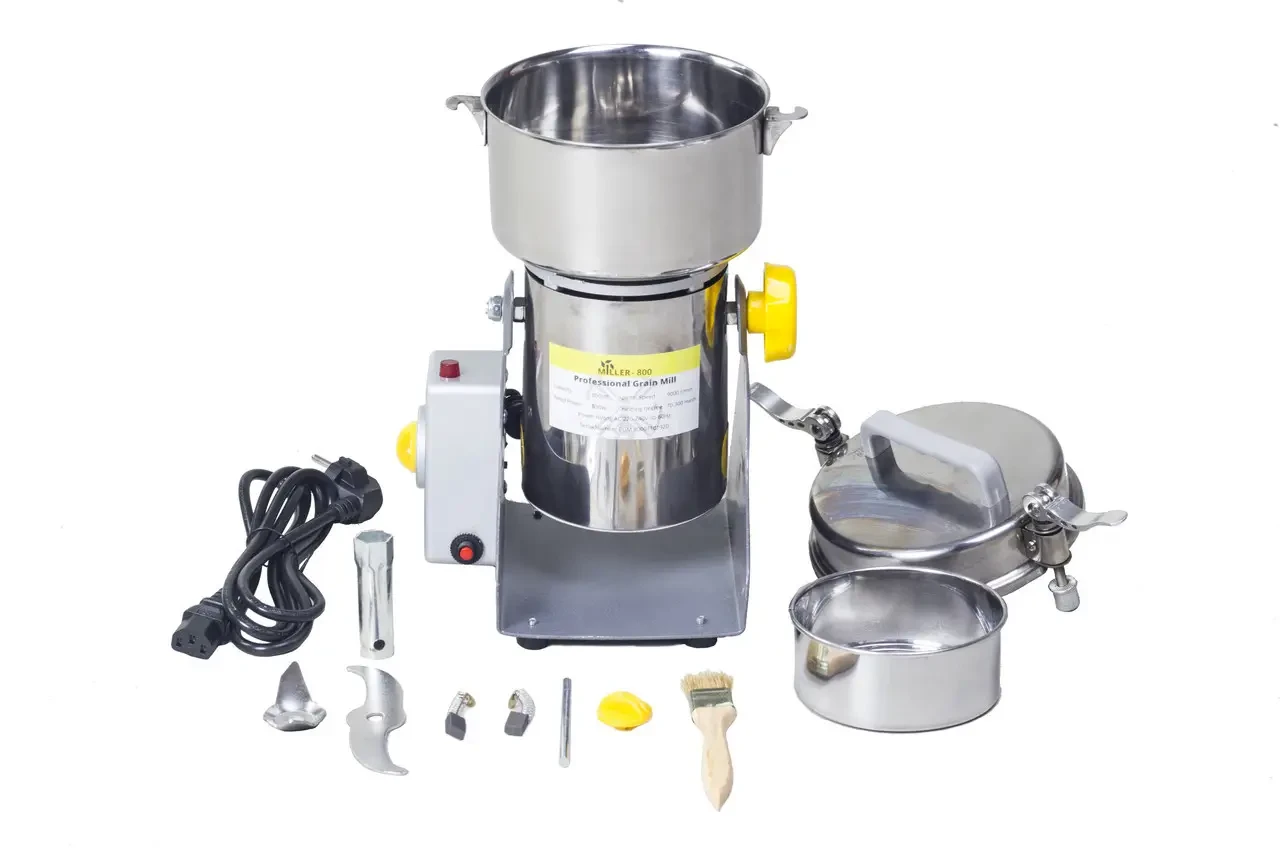 Млинок МЛИН MILLER-800 для дому або лабораторій. Борошномолочка для зерна., фото 1