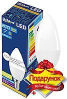 Лампа світлодіодна ІСКРА LED Econom C37 7W 4000K E14
