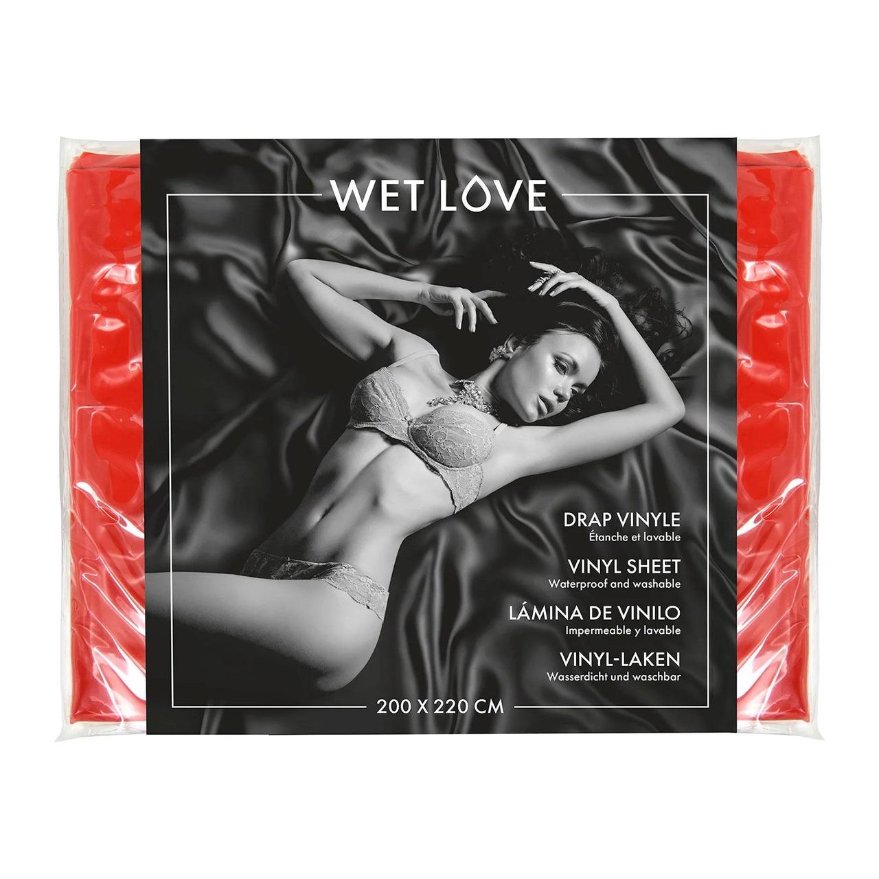 Простирадло з вінілу Fetish Tentation Wet Love Red 220x200 см| Limon
