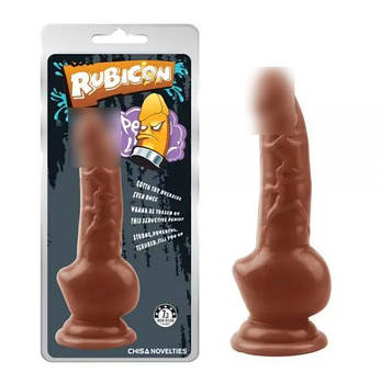 Коричневий фалоїмітатор на присоску Obsidian Intruder Penis| Limon, фото 1