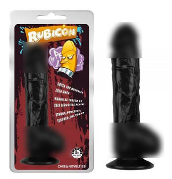 Чорний фалоїмітатор на присоску Orgasm Stealer Penis| Limon, фото 1