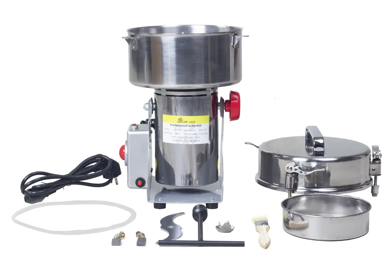 Млинок Млин MILLER-2000 Професійний млин для борошна, зерна, цукру, спецій, кави, фото 1
