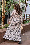 Сукня Sofia 8636/1 у пудра кольорі з супер-м'якою тканиною (принт) та поясом: стильна, комфортна та універсальна, фото 3