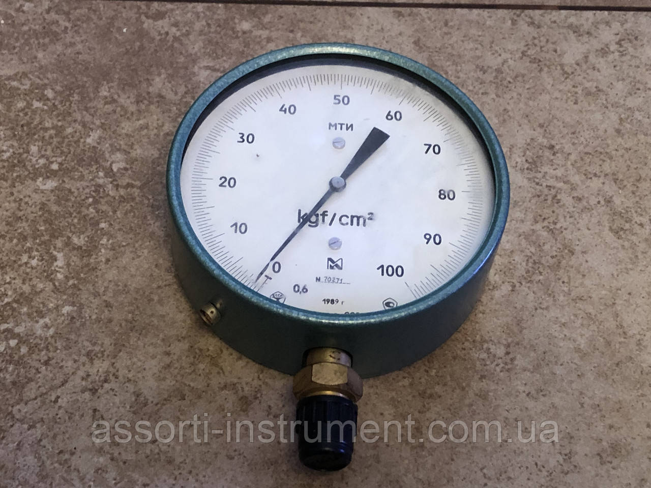 Манометр зразковий деформаційний МТІ-1246 100 кгс/см2 Ф160 мм М20*1.5 к.т.0,6 для точних вимірювань (свер)