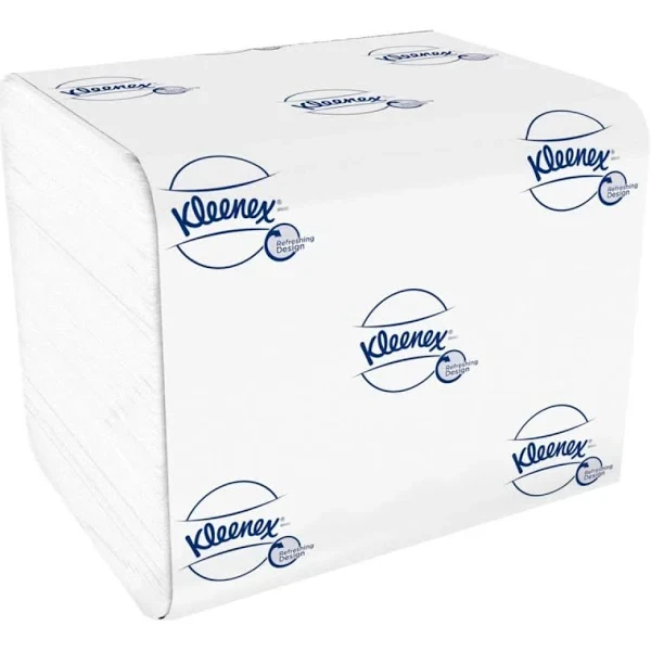 Туалетний папір у аркушах (2 шари 200 л) з тисненням, білий Kleenex 8408