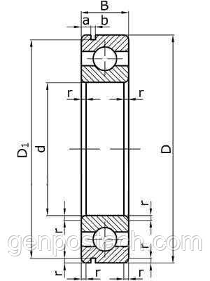 Підшипник 5-1000917 Л (61917 MP5) GPZ 4, фото 1