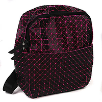 Рюкзак женский "Компакт", черный с розовым