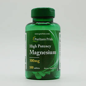 Магній, Puritan's Pride, 500 мг, 100 таблеток