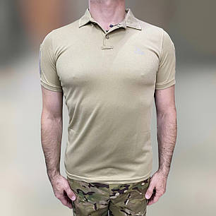 Поло тактичне Vogel, колір Койот, розмір M, з липучками для шевронів на рукавах, тактична футболка, фото 2