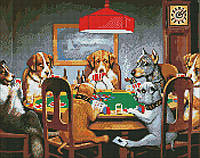 Набор с алмазной мозаикой Собаки играют в покер 40х50см, AMO7509