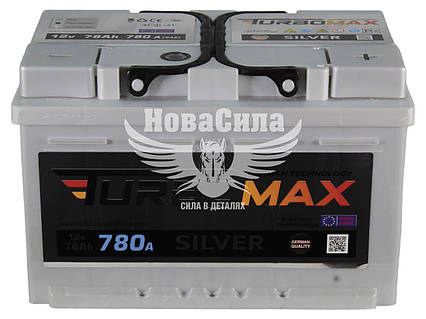 АКБ 78-А/Ч (TurboMax) Silver (R+) 780A (278х175х175мм.) ,TM78A780R h175,