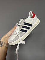 Кроссовки Adidas GAZELLE GUCCI WHITE / RED / NAVY BLUE premium