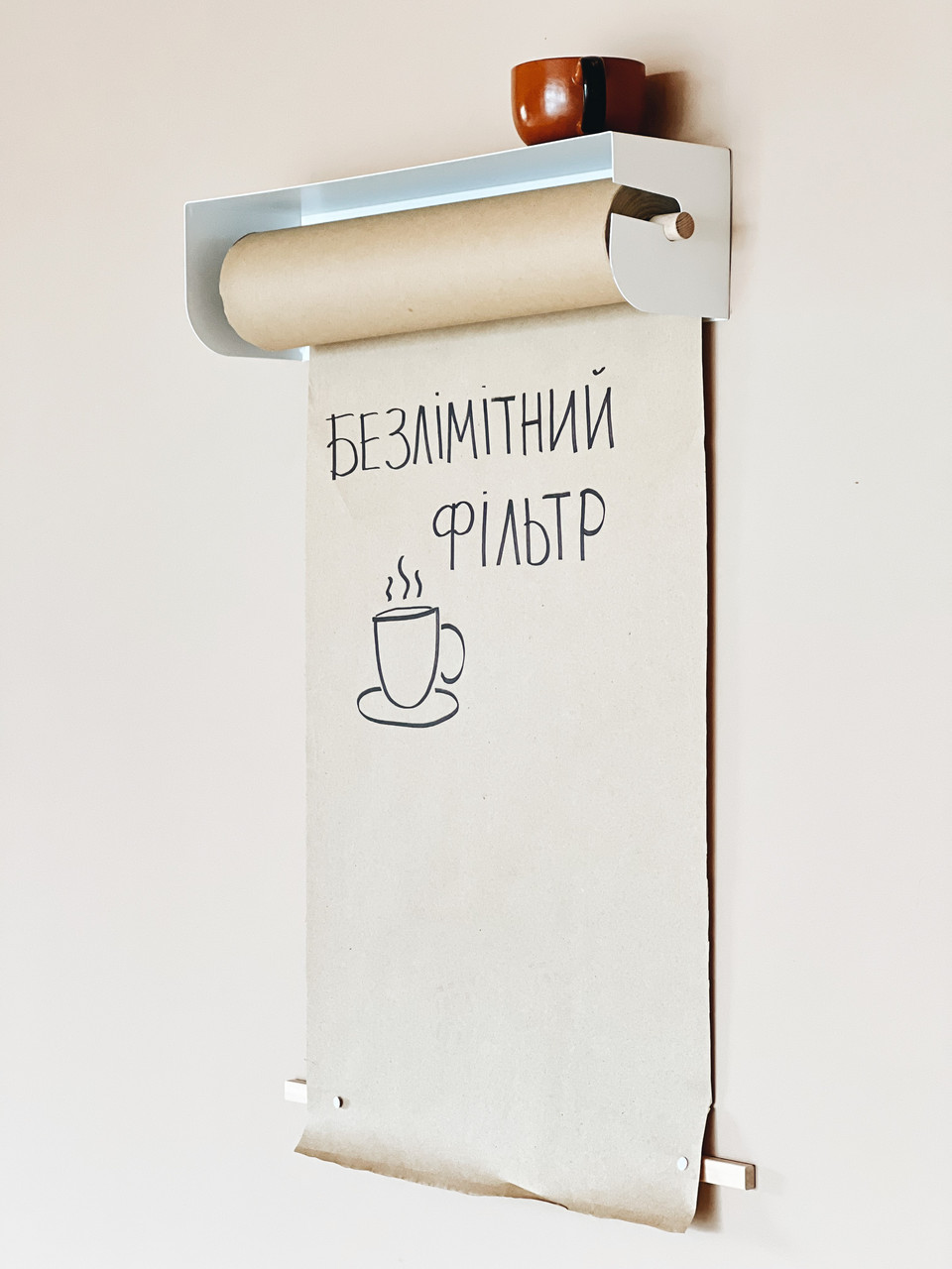 Многоразовое Меню Рулонное, Доска меню для кофе Металл Белый, Для надписей на стене(YP) - фото 4 - id-p1908009459