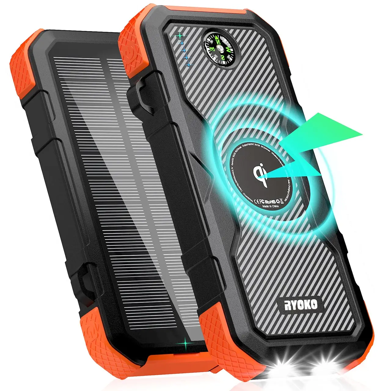 RYOKO Solar Charger 30000mAh RY01 повербанк павербанк на сонячній батареї з бездротовою зарядкою