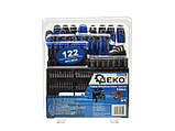 Набір викруток, біт та головок на підставці 122шт GEKO G32007, фото 2