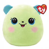 Мягкая игрушка-подушка TY Squish-a-Boo's Зеленый мишка Clover, 20 см 39227