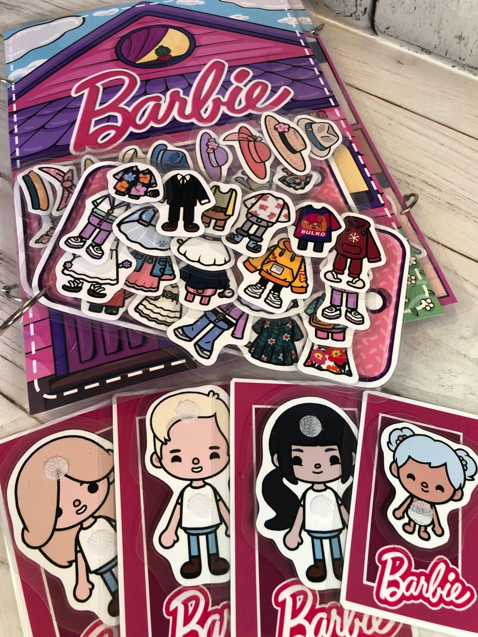 Купить Toca Boca Barbie Тока Бока Барби альбом-книга на липучках, цена ...