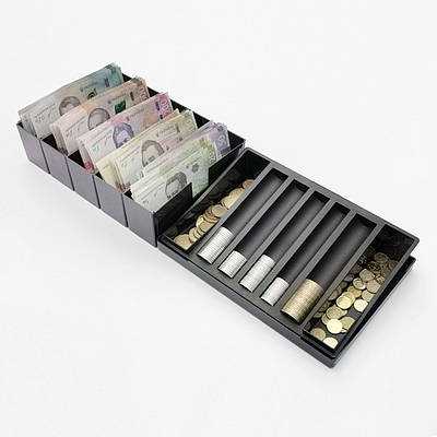 СКАРБ-1+СКАРБ-4(5) 50х17см. Комплект лотків для грошей. Монетниця і купюрниця (ціна виробника).