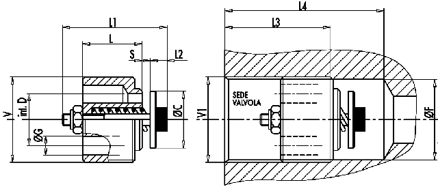 Розміри клапана VUBA 1/4"