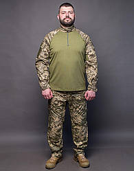 Армійський костюм для ЗСУ тактичний Сорочка убакс бойова + військові штани камуфляж піксель MILIGUS р. L52 Long