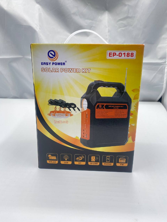 Фонарь Power Bank радио-блютуз с солнечной панелью+3 лампы.EP-0188 Фонарь портативный 4500мАч Bluetooth - фото 4 - id-p1908065814