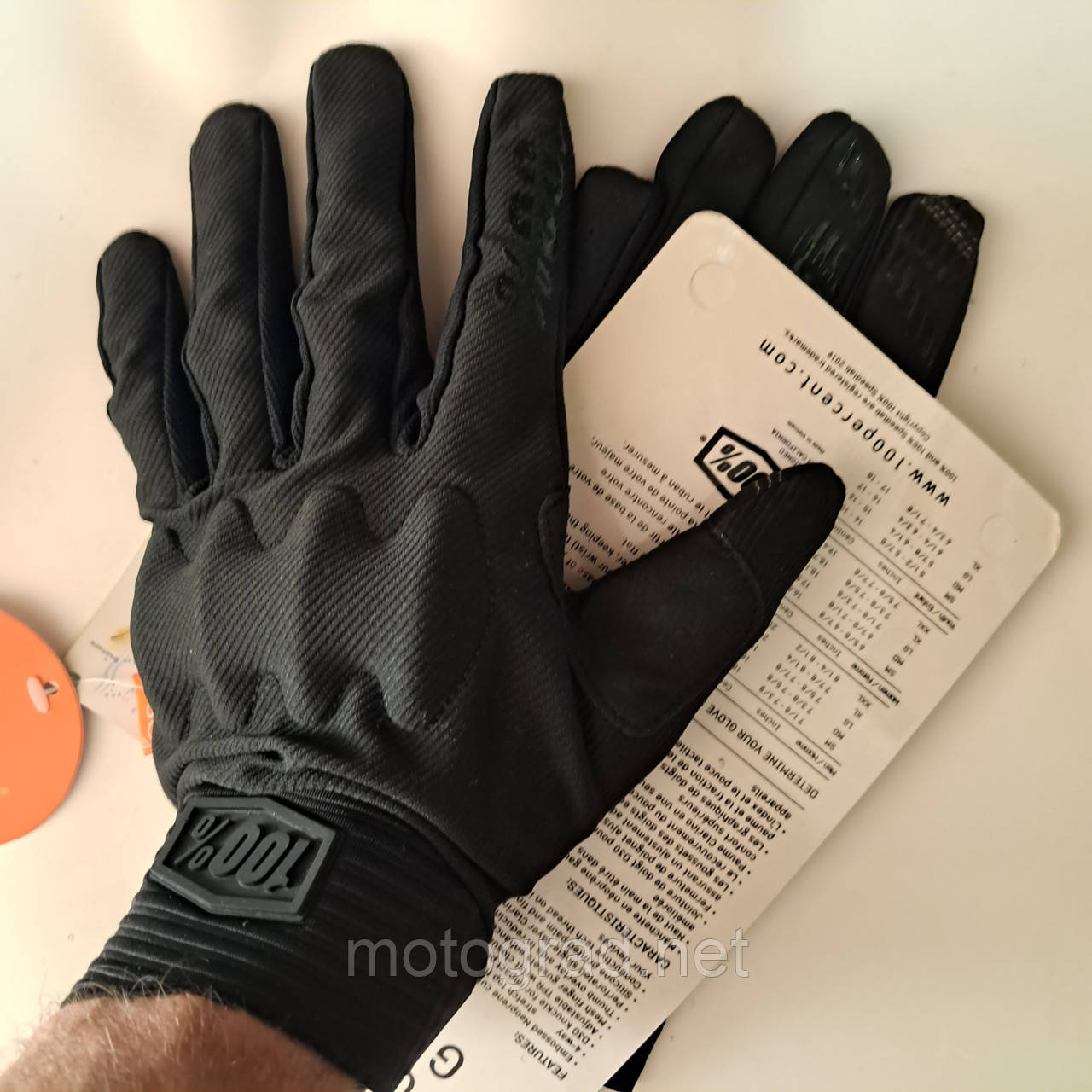 Рукавички 100% XL Black чорні, фото 1