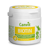 Вітаміни для котів Canvit Biotin for cats- 100 г здорова шкіра та блискуча шерсть