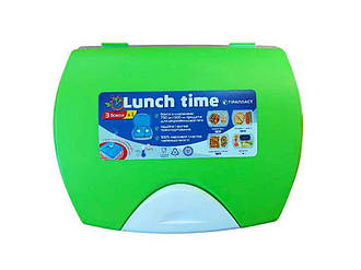 Ланч-бокс 200*250*85 Lunchtime 3 в 1 салатовий ТМ Гемопласт BP