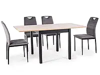 Стол Signal обеденный Flip дуб артизиан / черный 80(160)X80 | кухонный стол | раскладной стол