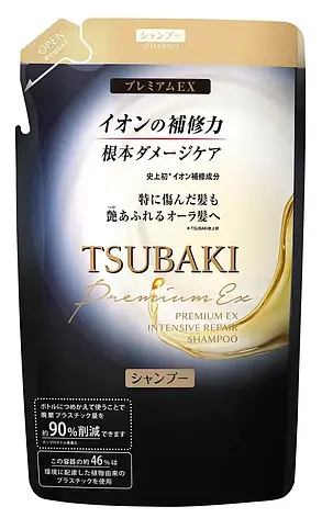 Shiseido Tsubaki відновлюючий шампунь для волосся (змінний блок) Premium EX Intensive Repair Shampoo, фото 1