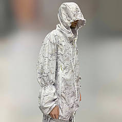 Маскувальний костюм зимовий (не шарудить), Multicam Alpine, куртка та штани (на липучках, гумки), розмір універсальний, дощовик