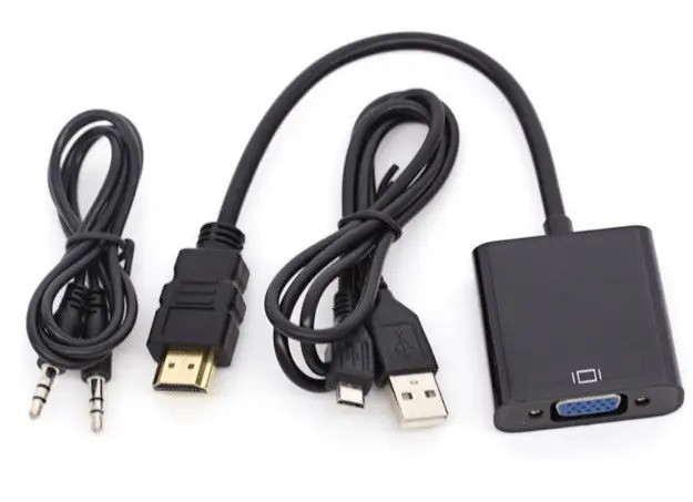 HDMI в VGA адаптере конвертер для TV тюнеров T2, Xbox, Playstation 3 и 4 - фото 1 - id-p1908106167