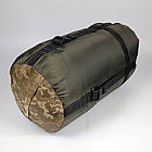 Спальний мішок-ковдра зимовий тактичний стьобаний від +5 до -20 Спальник для морозів 210х85 см Піксель, фото 10