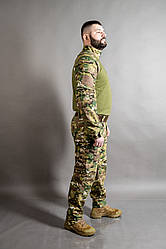 Камуфляжний костюм для ЗСУ тактичний Сорочка убакс бойова + військові штани польові мультикам MILIGUS р. L50