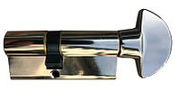 Цилиндр AGB 600 ключ/тумблер (Италия) 70 мм 35х35Т, хром полированный