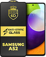 Защитное стекло 6D Anti-Static Samsung Galaxy A52 A525 Glass Shield (Самсунг Галакси А52)