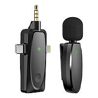 Микрофон петличный 3в1 AP003-1 беспроводной для телефона с подавлением шума и ресивером