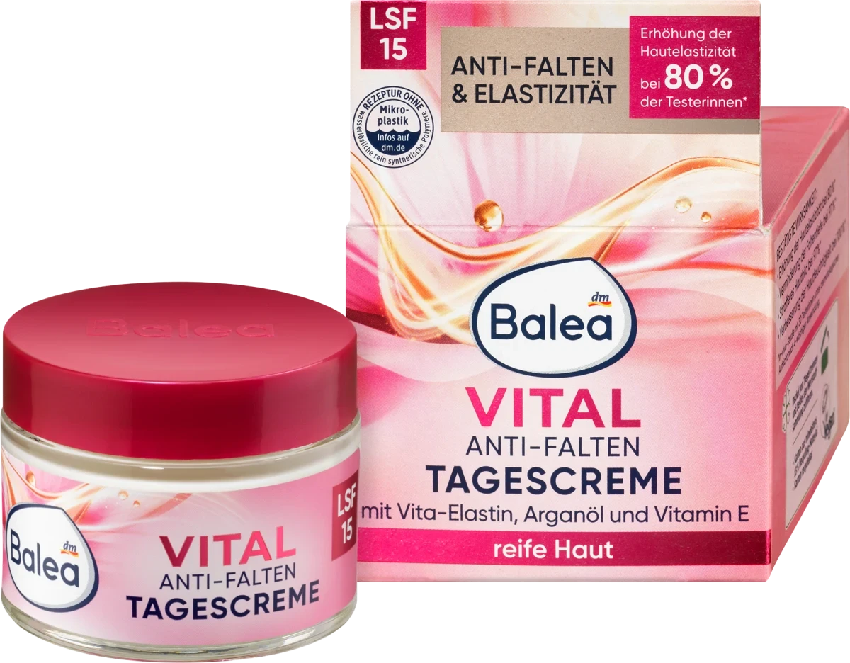 Денний крем проти зморшок Balea Vital (для зрілої шкіри 40+) 50 мл, фото 1