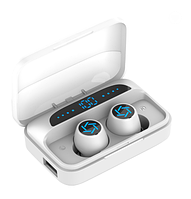 Бездротові сенсорні навушники AirPlus TWS S15 Mini White з функцією Power Bank.