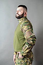 Камуфляжний костюм тактичний Сорочка убакс бойова та армійські штани мультикам Ріп Стоп для ЗСУ XL Long