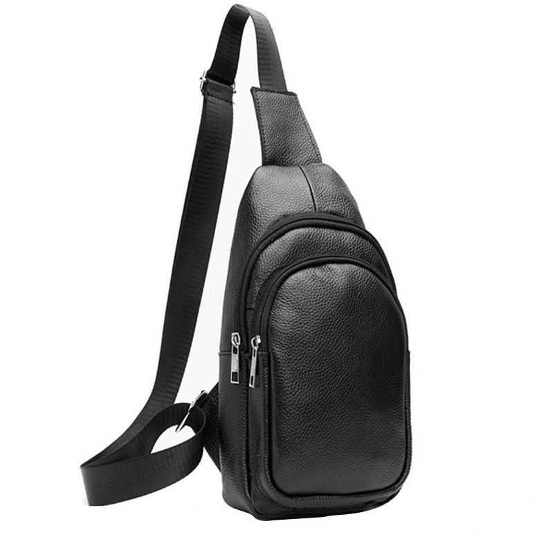 Сумка мужская кожаная нагрудная. Сумка рюкзак на одно плечо из ...