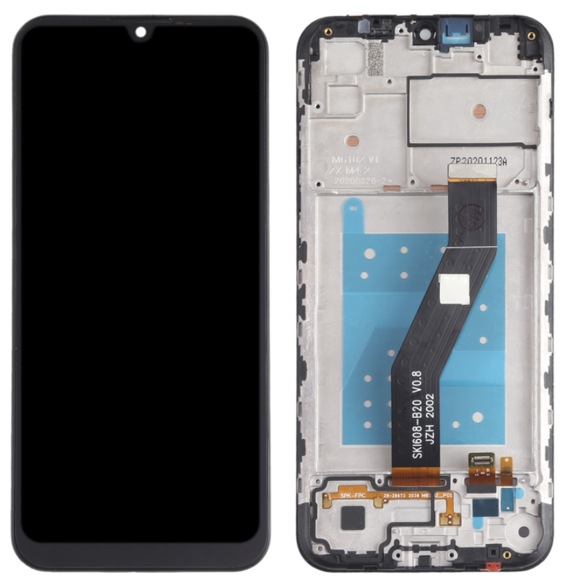 Дисплей (экран) для Motorola XT2053-1-2-3 Moto E6s 2020 + тачскрин, черный, оригинал (Китай) с передней - фото 1 - id-p1907472488