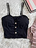 Стильний жіночий комплект костюм для дому Victoria's Secret топ та штани чорний (Вікторія Сикрет), фото 3
