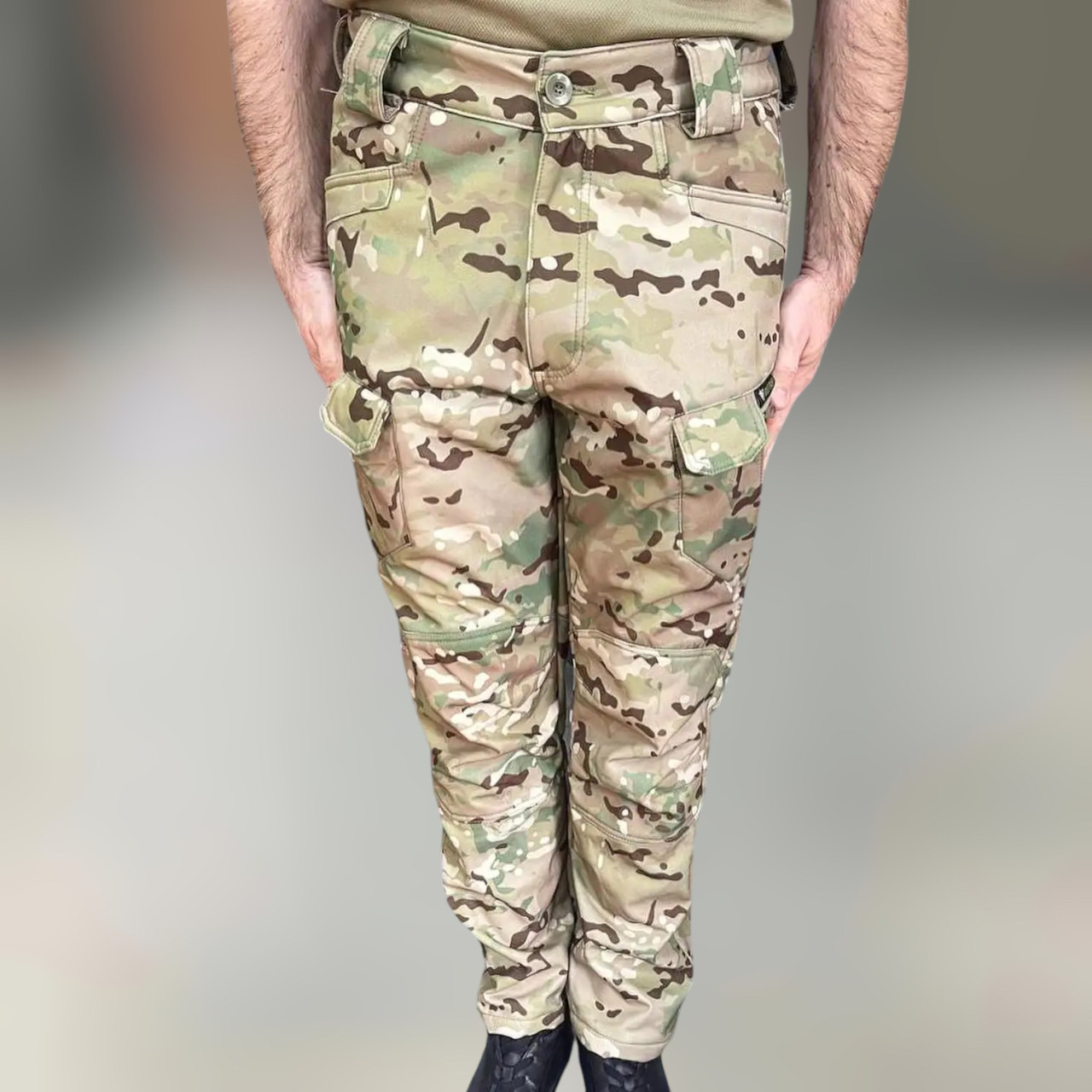 Штани тактичні зимові Wolftrap, SoftShell з флісом, розмір 3XL, Мультикам, штани для військових софтшелл (wt_1062)