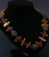 Колье, ожерелье из натурального янтаря авторской работы "Солнечный камень"