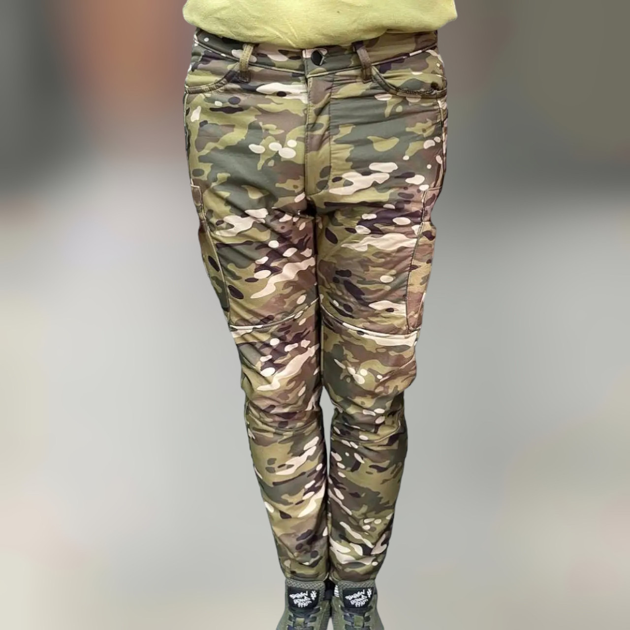 Штани тактичні флісові, розмір 3XL, Мультикам, утеплені штани для військових на флісі